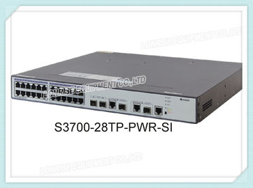 Carruaje SFP de los puertos 2 del interruptor 24x10/100 PoE+ de S3700-28TP-PWR-SI Huawei con la fuente de corriente ALTERNA 500W
