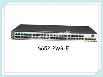 Carruaje SFP de los puertos 4 de los interruptores de red de Huawei S652-PWR-E 48x10/100/1000 PoE+ con nuevo