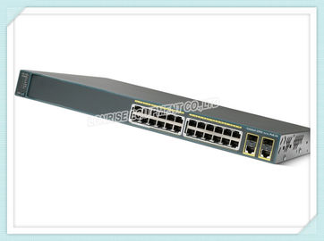 El interruptor de red de Cisco WS-C2960-24PC-L 24 vira netwoking manejado interruptor aumentable del estante hacia el lado de babor