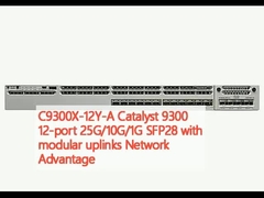 C9300X-12Y-A Catalyst 9300 12 puertos 25G/10G/1G SFP28 con enlaces ascendentes modulares ventaja de red