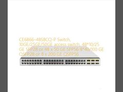 CE6866-48S8CQ-P Switch, 10GE/25GE/50GE switch de acceso, 48*10/25 GE SFP28 o 48 x 50 GE SFP56 8*40/100 GE QSFP28 o 8 x 200 GE QSFP56