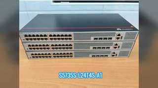 S5735S-L24T4S-A1 (24 puertos Ethernet 10/100/1000BASE-T, 4 Gigabit SFP, fuente de alimentación de CA)