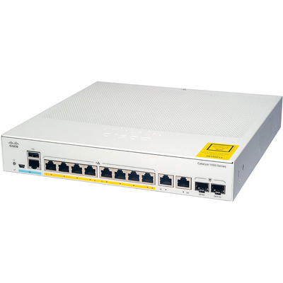 Cisco Catalyst 1000-8T-2G-L Switch de red, 8 puertos Gigabit Ethernet (GbE), 2 puertos combinados 1G SFP/RJ-45