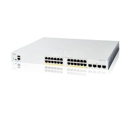 C1200-24P-4G Puertos PoE+ 24x 10/100/1000 con presupuesto de energía de 195W, 4x Gigabit SFP, montable en rack