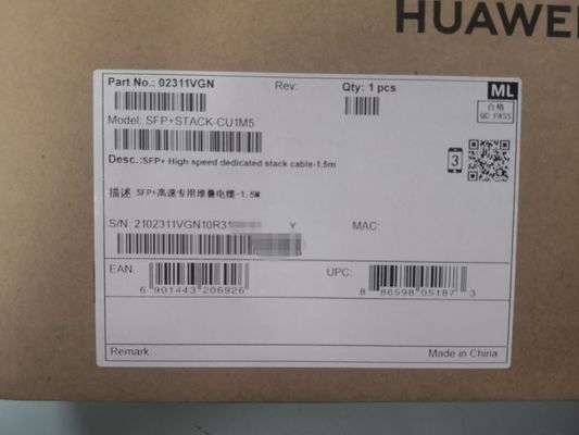 SFP+STACK-CU1M5 	 02311VGN
Cable apilado dedicado de alta velocidad Huawei 10G SFP + SFP+ - 1,5 m