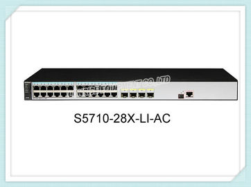Puertos Ethernet del interruptor S5710-28X-LI-AC 24x10/100/1000Base-T de Huawei, 4x10 gigabit SFP+