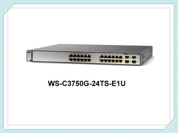 Interruptor de red del gigabit del puerto de la serie WS-C3750G-24TS-E1U 24 del interruptor 3750g de Cisco