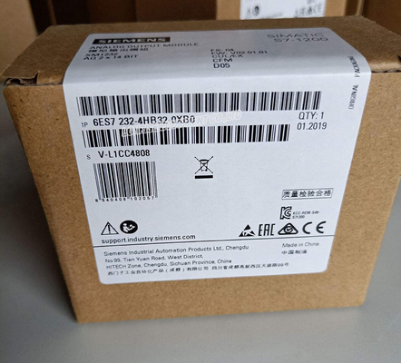 Módulo SM 1232 de la salida analógica de 6ES7232-4HB32-0XB0 SIMATIC S7-1200 módulo 6ES7 232-4HB32-0XB0 del PLC de 2 AO