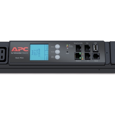 PDU 2G, medida, ZeroU, 22.0kW (32A) 17.3kW (24A), 230V, (30) C13 y (12) C19 del estante de APC AP8886