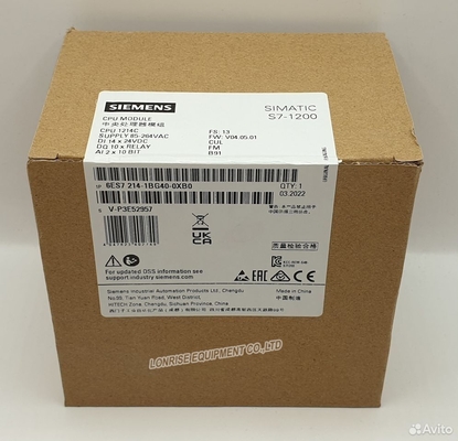 Nueva CA original de la CPU del acuerdo de la CPU 1214C de 6ES7214-1BG40-0XB0 Siemens S7-1200/DC/RLY a bordo de la entrada-salida