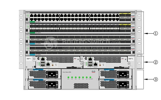 N9K-C9504 Interruptor de la serie Cisco Nexus 9500 Interruptor de la serie Cisco Nexus 9500 Chasis con ranuras para tarjetas de 8 líneas