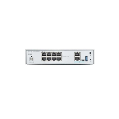 FPR1010-NGFW-K9 Cisco Firewall seguro Firepower 1010 Aplicación con software FTD, puertos Ethernet de 8 Gigabit (GbE)