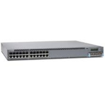 EX3400-24T EX3400 24 puertos 10/100/1000BaseT 4 X 1/10G SFP/SFP+ 2 X 40G QSFP+ Ventiladores redundantes Flujo de aire de adelante hacia atrás