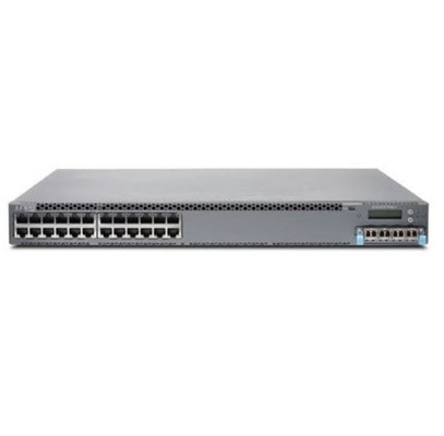 EX3400-24T EX3400 24 puertos 10/100/1000BaseT 4 X 1/10G SFP/SFP+ 2 X 40G QSFP+ Ventiladores redundantes Flujo de aire de adelante hacia atrás