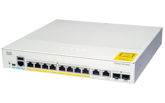 C1000-8P-2G-L Cisco Catalyst 1000 Series Switches 8x 10/100/1000 Puertos Ethernet PoE+ 2x 1G SFP RJ-45 Uplinks combinados