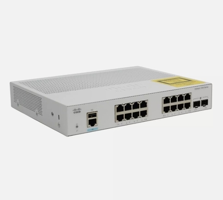 C1000-16FP-2G-L Cisco Catalyst 1000 Switch 16x 10/100/1000 Puertos Ethernet PoE+ 240W PoE Presupuesto 2x 1G SFP Uplinks