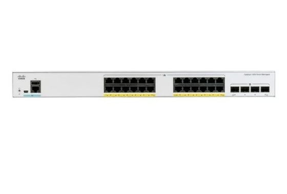 C1000-24P-4G-L Cisco Catalyst 1000 Series Switches 24x 10/100/1000 Ethernet Puertos PoE + y presupuesto de PoE de 195W 4x 10G SFP +