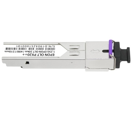 EPON OLT PX20+ 20km Tx 1490nm 1.25G Rx 1310nm 1.25G SFP Conector de receptores SC/UPC con factor de forma