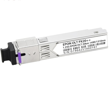 EPON OLT PX20+ 20km Tx 1490nm 1.25G Rx 1310nm 1.25G SFP Conector de receptores SC/UPC con factor de forma