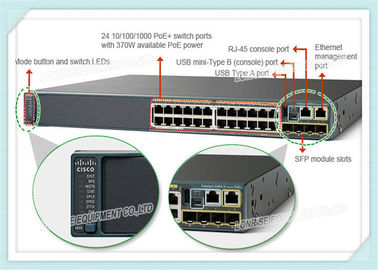 WS-C2960X-24PS-L Cisco Ethernet Switch Gigabit 24 puerto 512mb con 370 vatios Poe