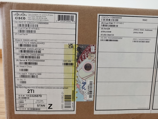 Interruptor de 25G de puerto 48 de Cisco C9500-48Y4C-A Catalyst 9500