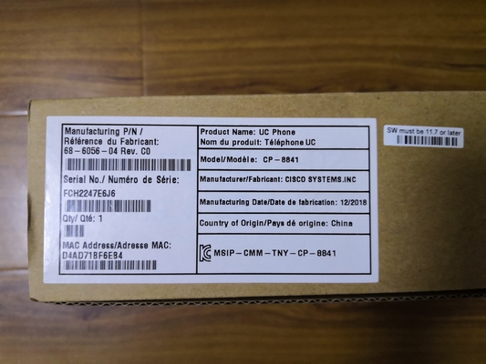 Cisco IP Phone 8841 CP-8841-K9 con LCD de 800x480 y 2 puertos Ethernet