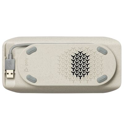 HP Poly Sync 10-M - Altavoz manos libres - con cable - USB-A, USB-C - plateado - Certificado para Microsoft Teams