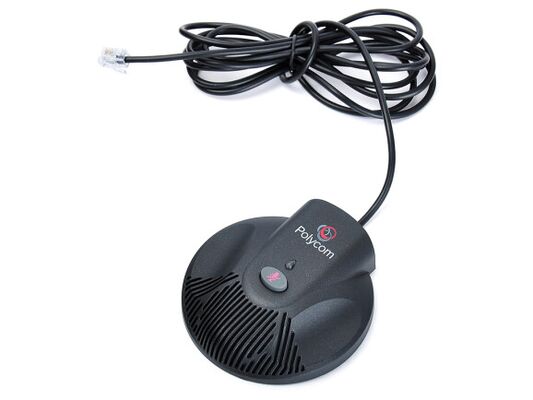 Micrófono de expansión SoundStation-2, teléfono para conferencias Polycom SoundStation 2, altavoz de alta fidelidad/micrófono con cancelación de ruido/para salas de 50 a 70 m²