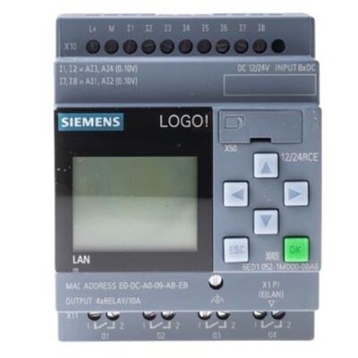 ¡LOGO de Siemens! 8.3 PLC (6ED1052-1MD08-0BA1) Unidad básica 12/24RCE, 8DI/4DO, Ethernet, Display