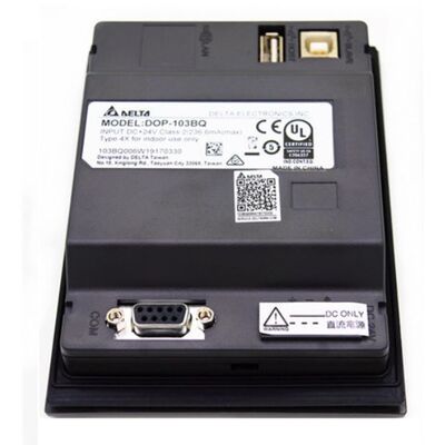 Panel de control industrial con pantalla táctil HMI Delta DOP-103BQ de 4,3"