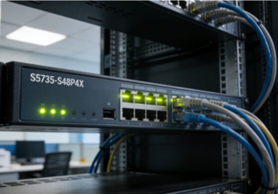 Switch PoE+ Gigabit Huawei S5735-S48P4X de 48 puertos, 4 × SFP+ 10G de enlace ascendente, capacidad de conmutación de 672 Gbps, montaje en rack de 1U