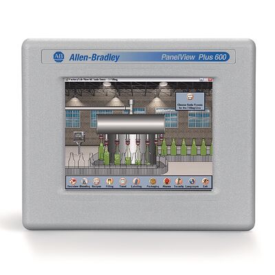 Allen-Bradley 2711PC-T6C20D8 PanelView Plus 6 Compact 600 HMI Terminal Pantalla táctil Ethernet RS232