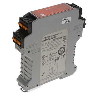 Módulo controlador de seguridad Omron G9SX-BC202-RT Montaje en carril DIN de 24 VCC