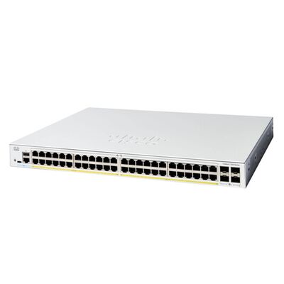 C1300-48P-4X, conmutador Cisco Catalyst 1300, 48x PoE+/370W, 4x 10G SFP+, montable en bastidor