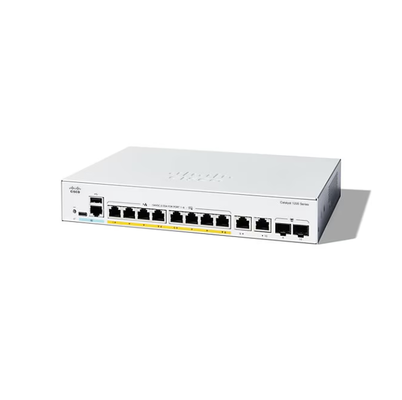 Switch inteligente Cisco C1200-8FP-2G de 8 puertos Gigabit PoE+ con enlaces ascendentes combinados de 2G