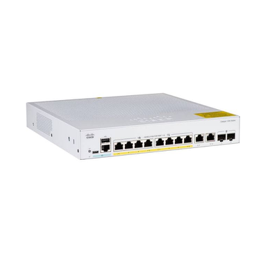 Switch inteligente Cisco C1200-8FP-2G de 8 puertos Gigabit PoE+ con enlaces ascendentes combinados de 2G