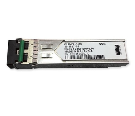 GLC-ZX-SMD Compatible 1000BASE-ZX SFP 1550nm 80km Industrial DOM Duplex LC SMF Modulo de Transceptor