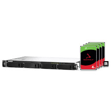 Qnap TS 435XeU 4u 4-Bay Nas Rack Pared vertical montada en el bastidor 4G Rack de corta profundidad Nas