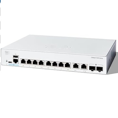 C1200-8P-E-2G Cisco Switches 8x 10/100/1000 Puertos PoE + con 67W presupuesto de energía 2x puertos combinados Gigabit Copper / SFP, montable en rack