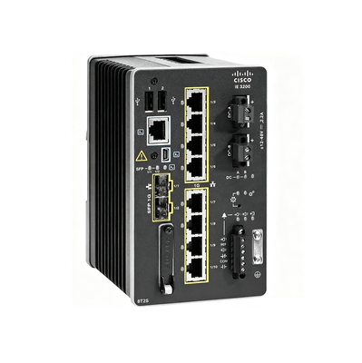 Conmutador Ethernet industrial Cisco IE-3400-8T2S-E Conmutador administrado Gigabit de 8 puertos con 2 enlaces ascendentes SFP