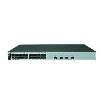 Ethernet 10/100/1000 de HUAWEI S5720S-28X-PWR-LI-AC 24 vira 4 10 la CA 110/220V del carruaje hacia el lado de babor SFP+ PoE+ 370W POE
